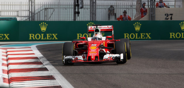 Yas Marina - Libere 3<br />Acuto di Vettel con la Ferrari