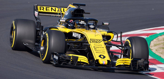 Filming day anche per la Renault<br />Hulkenberg sulla RS18 a Barcellona