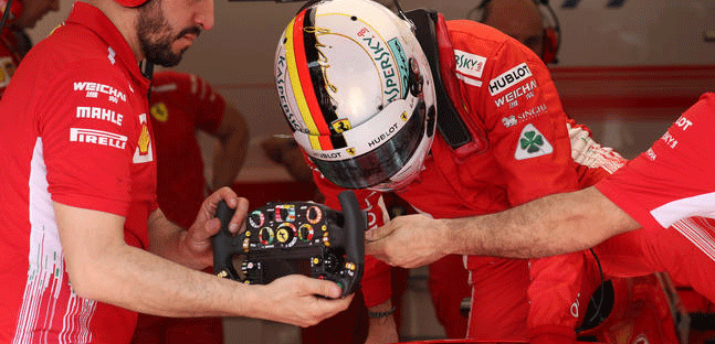 Una leva 'misteriosa'<br />sul volante di Vettel