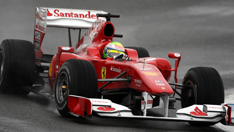 Test a Jerez - 1° turno<br>Pista bagnata, Massa leader