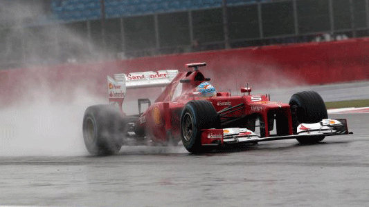 Silverstone - Qualifica<br>Alonso, la pole pi&ugrave; lunga e bagnata