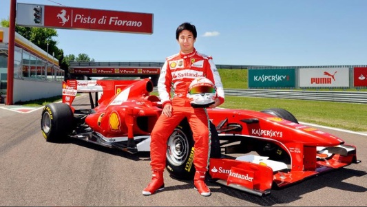 Kobayashi prova la Ferrari F1