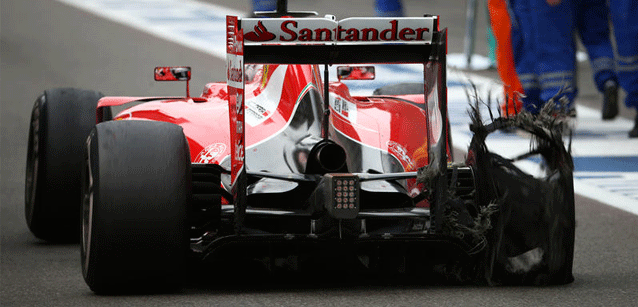 Una foratura la causa<br />del ritiro di Vettel a Spa?
