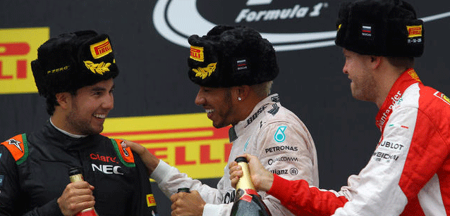 Sochi - Mercedes quasi campione<br />Vettel e Perez sul podio