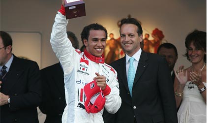 Lewis Hamilton e Monte-Carlo<br>Non c'è tre... senza quattro