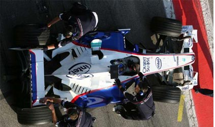 Marko Asmer e Javier Villa<br>sulla BMW nei test di Jerez