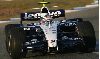 Nico Hulkenberg tester<br>della Williams-Toyota