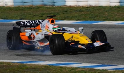 Alvaro Parente ha provato a Jerez la Renault F.1