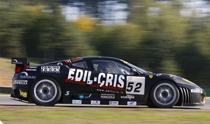 Monfardini e Frezza insieme<br>con la Ferrari 430 Edil Cris