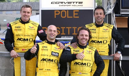 Fabrizio Gollin con la Corvette<br>del team Phoenix Carsport