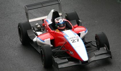 Nei test di Vallelunga, la pioggia non ferma Michele Faccin