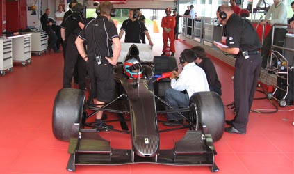 Shake-down a Fiorano per l'A1 GP<br>Al volante c'era Andrea Bertolini