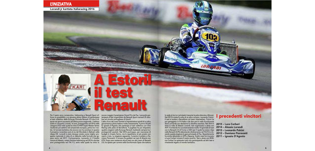 Lorandi jr Kartista Italiaracing 2016<br />A lui il test colletivo Eurocup Renault
