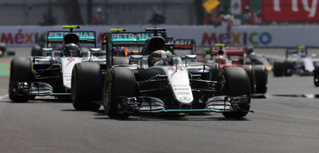 Citt&agrave; del Messico - Gara<br />Hamilton vince, Rosberg gestisce