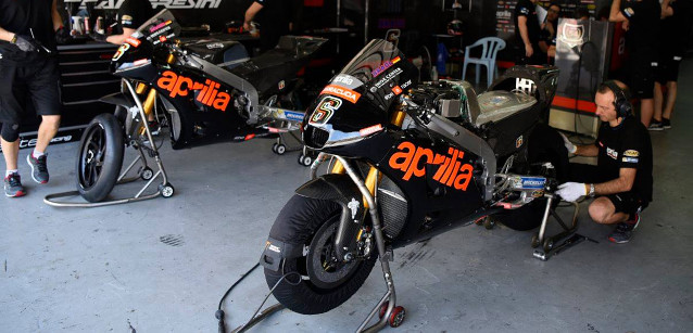 Esordio in pista<br />per la nuova Aprilia