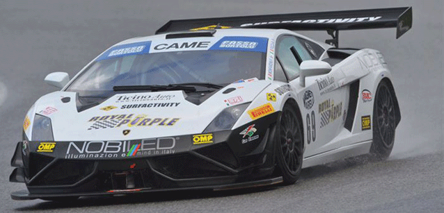 Cars Engineering con due Lambo<br />Primo pilota, Monfardini