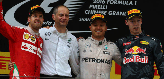 Shanghai - L'anno di Rosberg<br />Vettel che rimonta, Kvyat sul podio