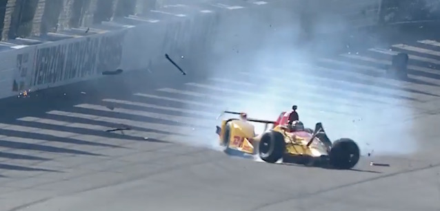 Pocono, libere 1: Aleshin comanda<br />Hunter-Reay e Kimball a muro (Video)