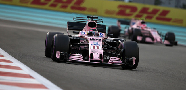La Force India chiude il 2017<br />con un altro doppio arrivo a punti
