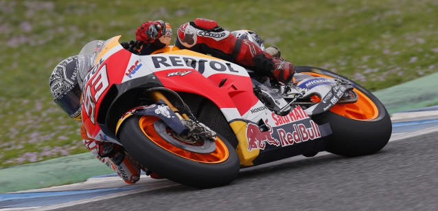 La Honda prova a Jerez<br />Marquez a terra ma è ok