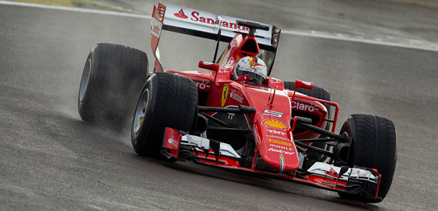 Vettel prova le Pirelli wet<br />ma sbatte a Fiorano