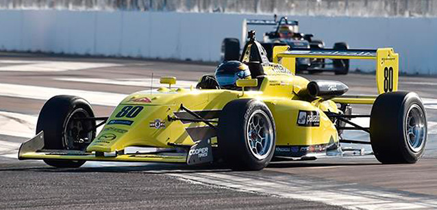 USF2000 a St. Petersburg<br />La Tatuus USF-17 d&agrave; subito spettacolo