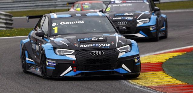 Spa, qualifica<br />Comini alla prima pole con l'Audi