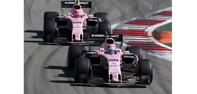 Ocon: "Liberi di correre<br />Con Perez nessun problema"