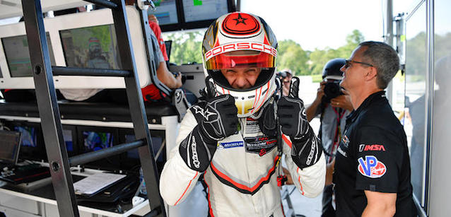 Lime Rock, qualifica<br />Bruni, prima pole in Porsche