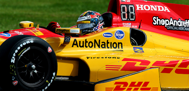 Mid-Ohio, libere 1-2<br />Hunter-Reay al comando