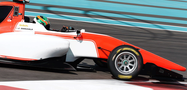 Yas Marina, 1° turno<br />Daruvala e MP al comando