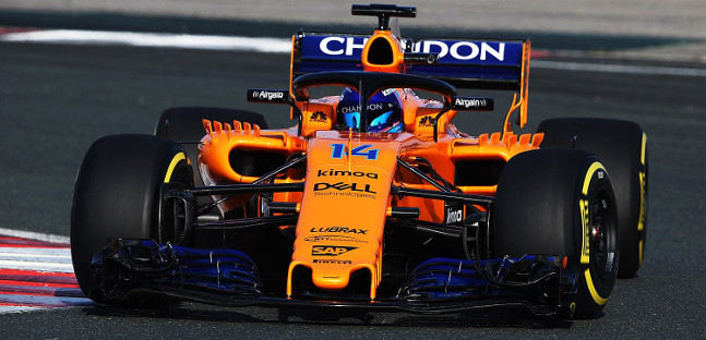 Primi giri per la McLaren MCL33<br />Alonso al volante nel filming day