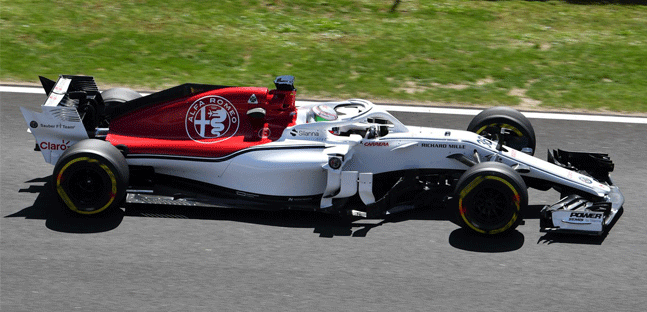 Test a Montmel&ograve; - 1° turno<br />Giovinazzi in pista con la Sauber