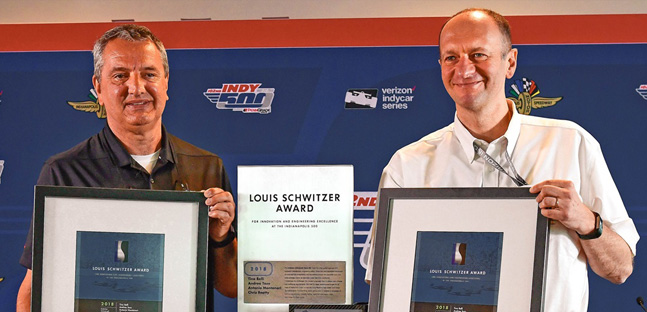 A Toso e Montanari di Dallara<br />il prestigioso Louis Schwitzer Award<br />