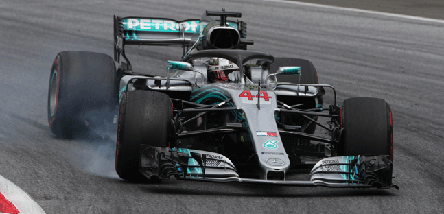 Spielberg - Libere 2<br />Hamilton e Bottas, Vettel insegue