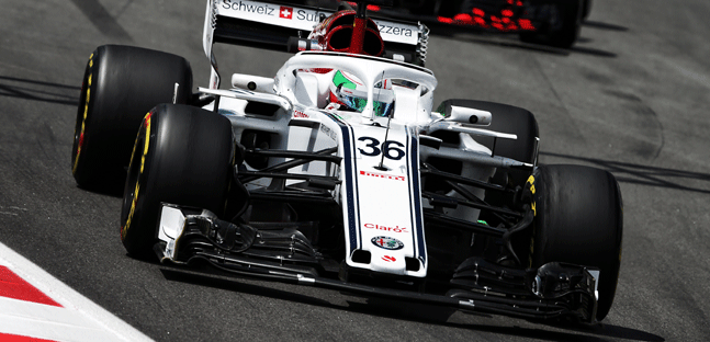 Giovinazzi nella FP1 di <br />Hockenheim con la Sauber