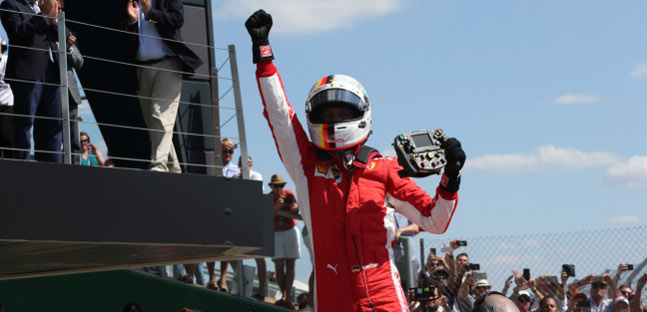 Ferrari in estasi per la vittoria<br />Vettel: "Un successo di squadra"