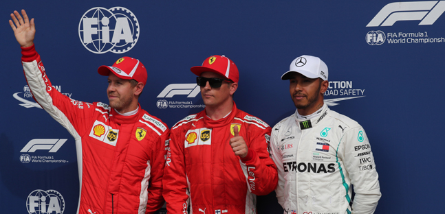 Raikkonen e Vettel in coro:<br />"Dedichiamo la prima fila ai tifosi"