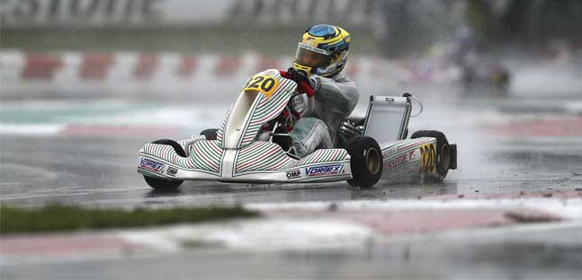 WSK Final Cup ad Adria<br />Bedrin parte all'attacco in OKJ