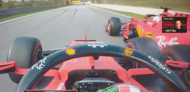 Leclerc e Vettel, faida perdente:<br />per Binotto, gestione complicata nel 2020