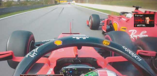 Leclerc e Vettel, faida perdente:<br />per Binotto, gestione complicata nel 2020