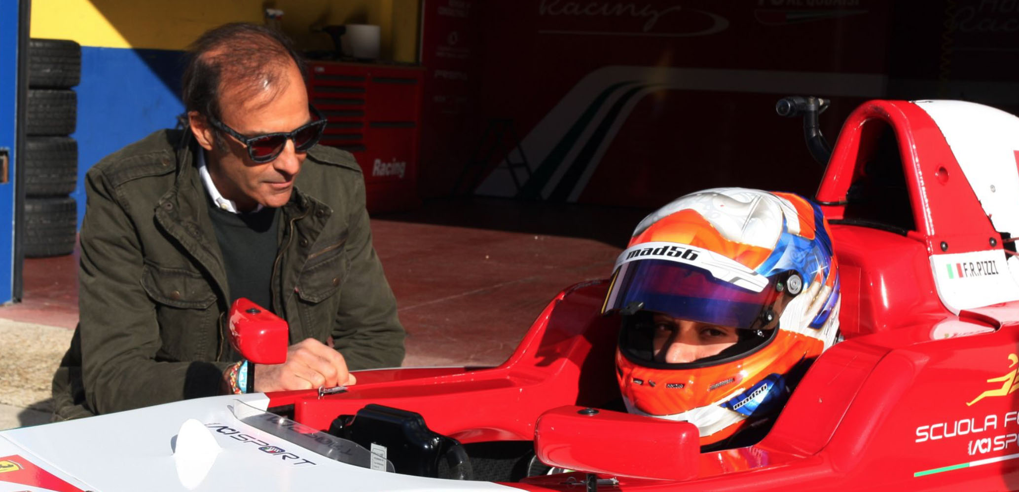 Francesco Pizzi al via<br />della F4 UAE con Xcel 