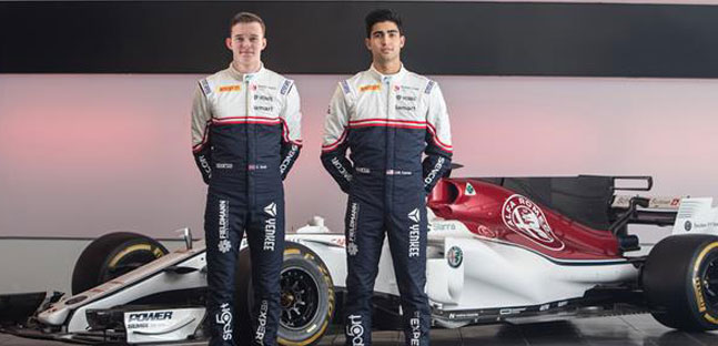 Sauber Junior Team by Charouz<br />porta al debutto Correa e Ilott