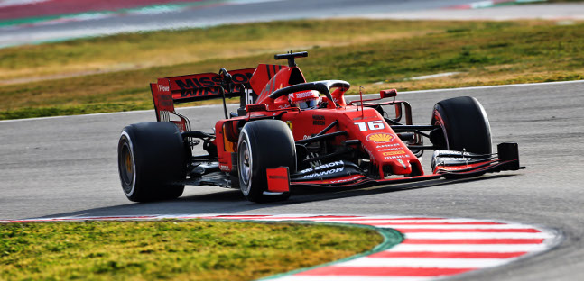Test a Montmel&ograve; - 2° giorno<br />Ferrari in vetta anche con Leclerc<br />
