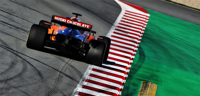 Test a Montmel&ograve; - 1° giorno<br />Norris al top, problemi in Mercedes
