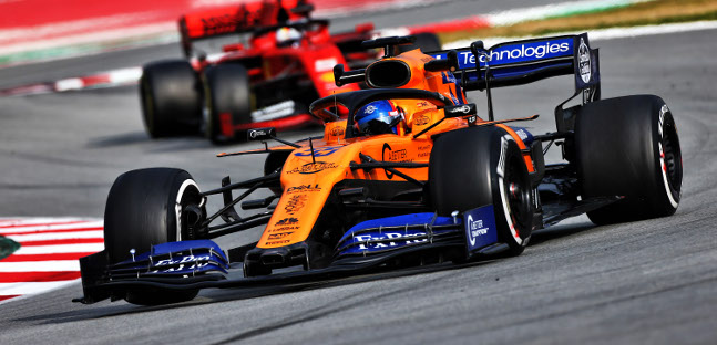 Montmel&ograve; - 3° turno<br />Sainz comanda, Vettel sbatte