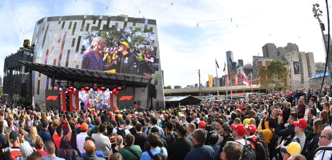 L'evento in piazza a Melbourne<br />ha aperto il weekend del GP d'Australia