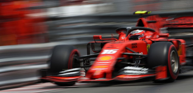 Montecarlo - Libere 3<br />Acuto di Leclerc, Vettel sbatte