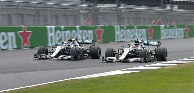 Il sorpasso di Bottas a Hamilton,<br />il pi&ugrave; coraggioso visto a Silverstone