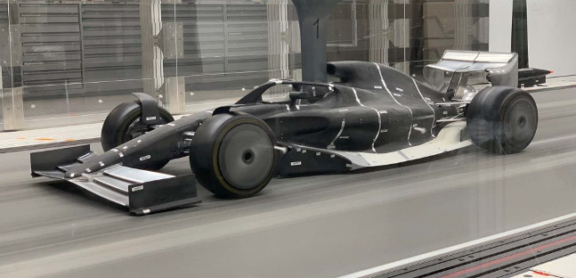 F1 2021, svelato il modello 1:2<br />per gli studi in galleria del vento